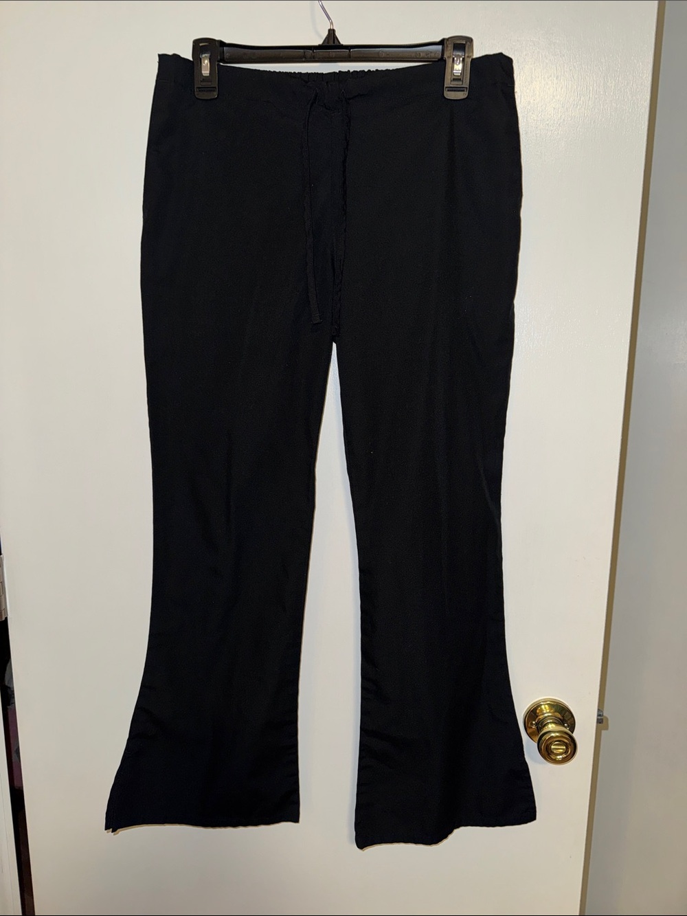 Cherokee Black Women's Drawstring Flare Scrub Pants
